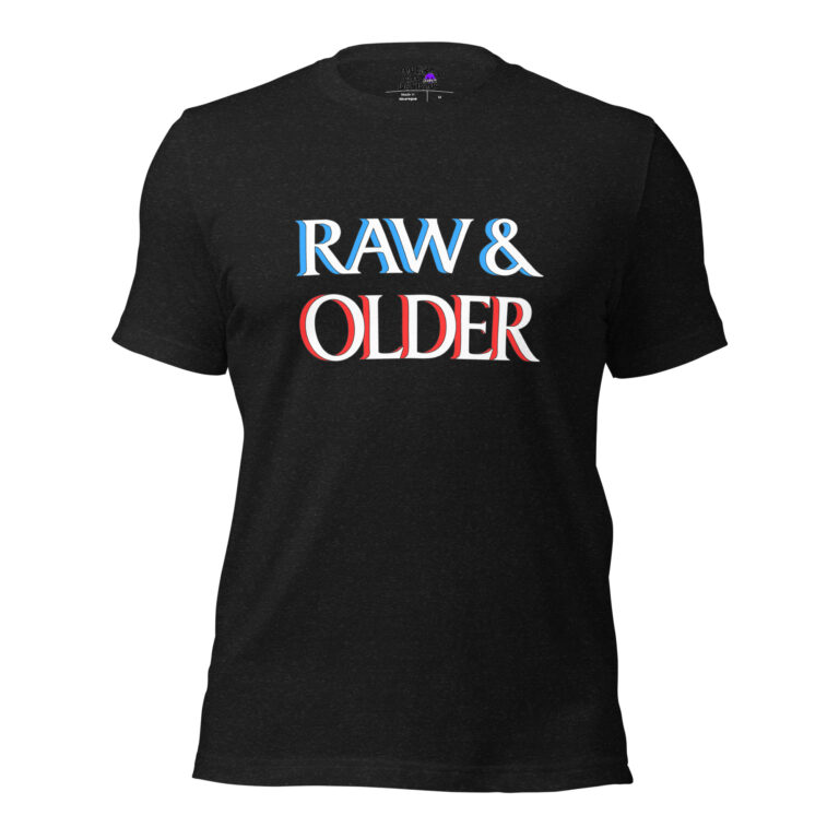 Raw and Older t-shirt in Black Heather