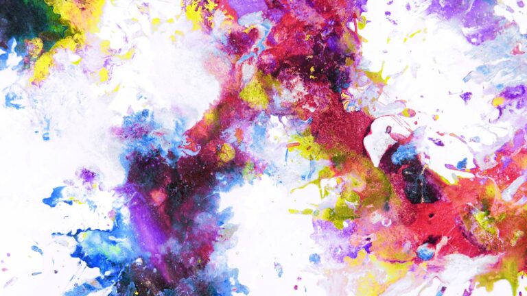 Bold colorful abstract paint splash, expressive and energetic